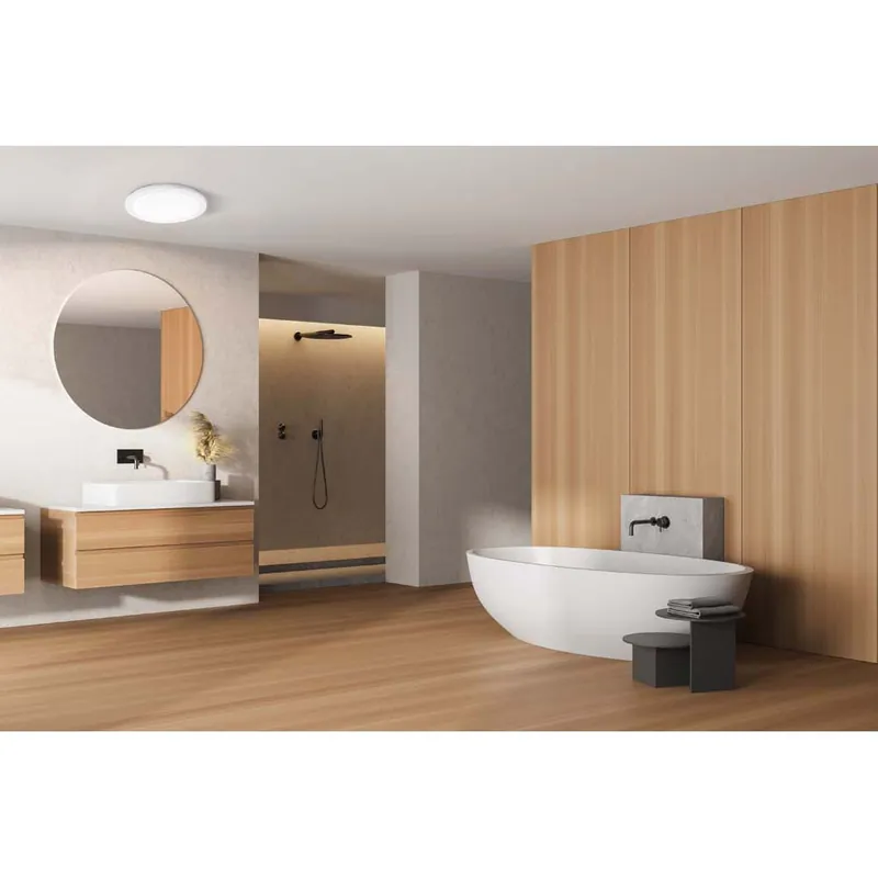 Meest Verkocht LED plafondlamp wit, 3-traps dimmer, IP44, D 17 cm