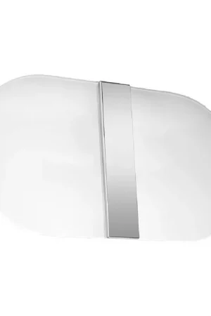 Aanbieding Wandlamp, glas staal, wit