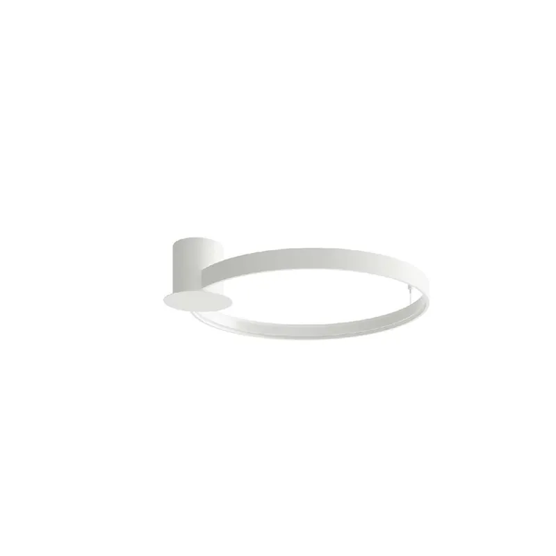 LED plafondlamp, wit staal, ring design, L 55 cm Lage Prijs