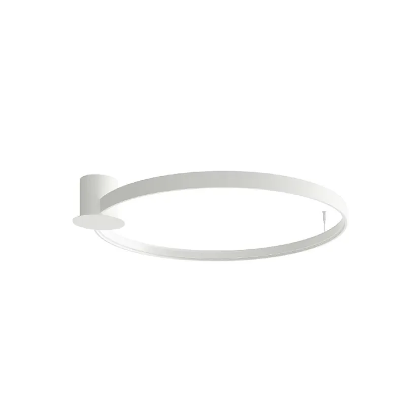Weekendaanbieding LED plafondlamp, wit staal, ring design, L 78 cm
