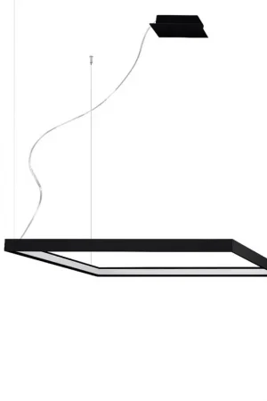 Aanbieding LED hanglamp, zwart aluminium, L 80 cm