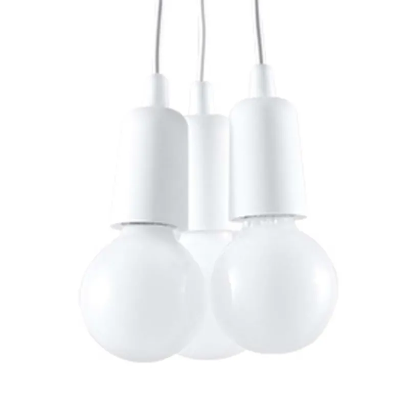 Laatste Kans Hanglamp, wit, PVC, 3-lichts, H 90 cm
