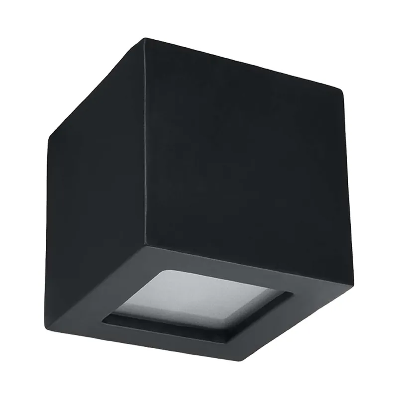 Wandlamp, keramiek, zwart, glas Lage Prijs