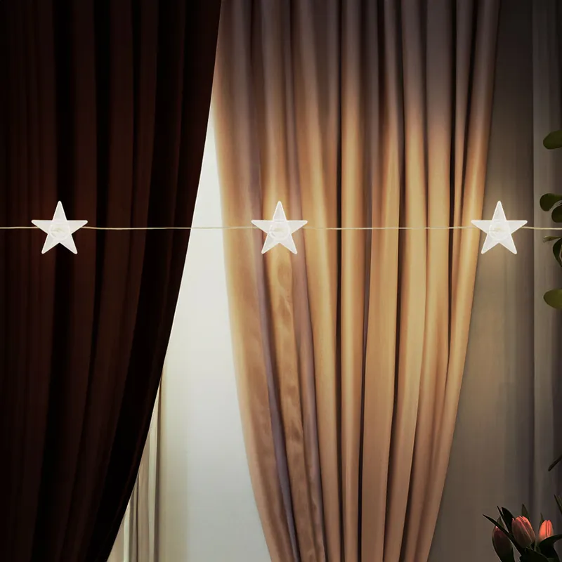 LED sprookjesverlichting, sterdesign, batterij, zilver, L 220 cm Koop Online