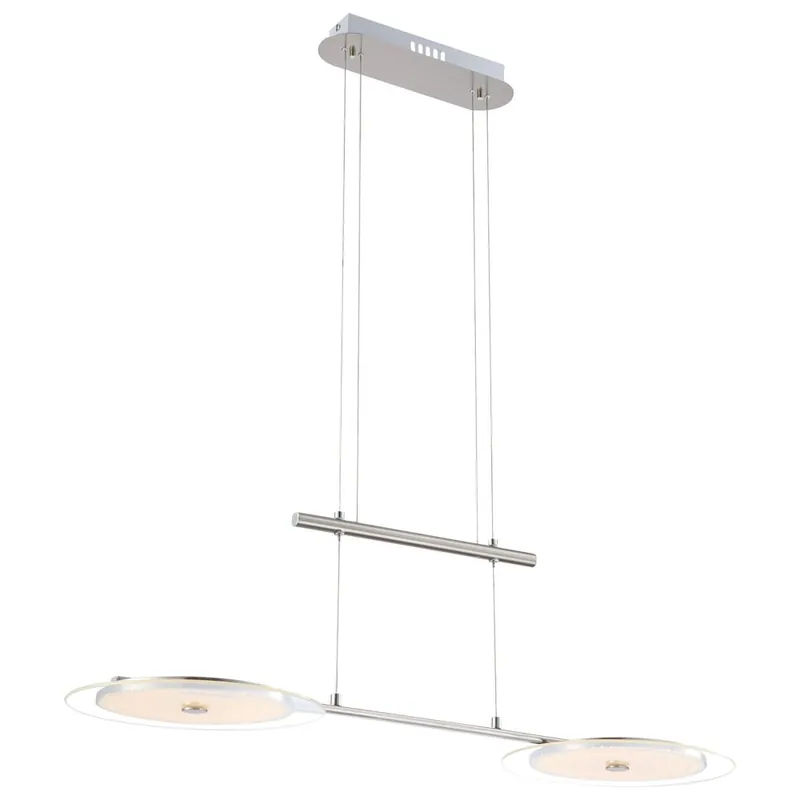 LED hanglamp, chroom, glas, in hoogte verstelbaar, L 90 cm Koop Online