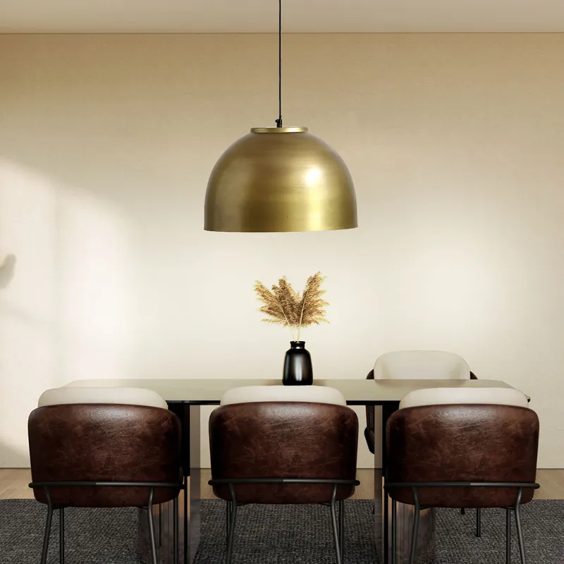 Premium Hanglamp, metaal antiek messing, H 140 cm