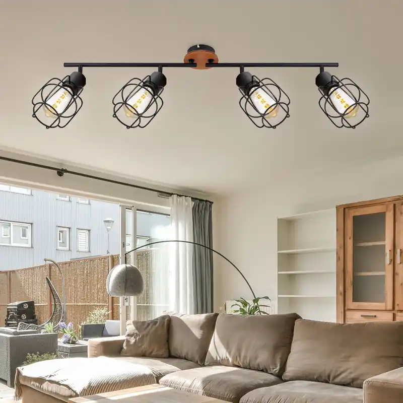 Goedkoop Spot, beweegbaar, gaas, zwart, L 80 cm