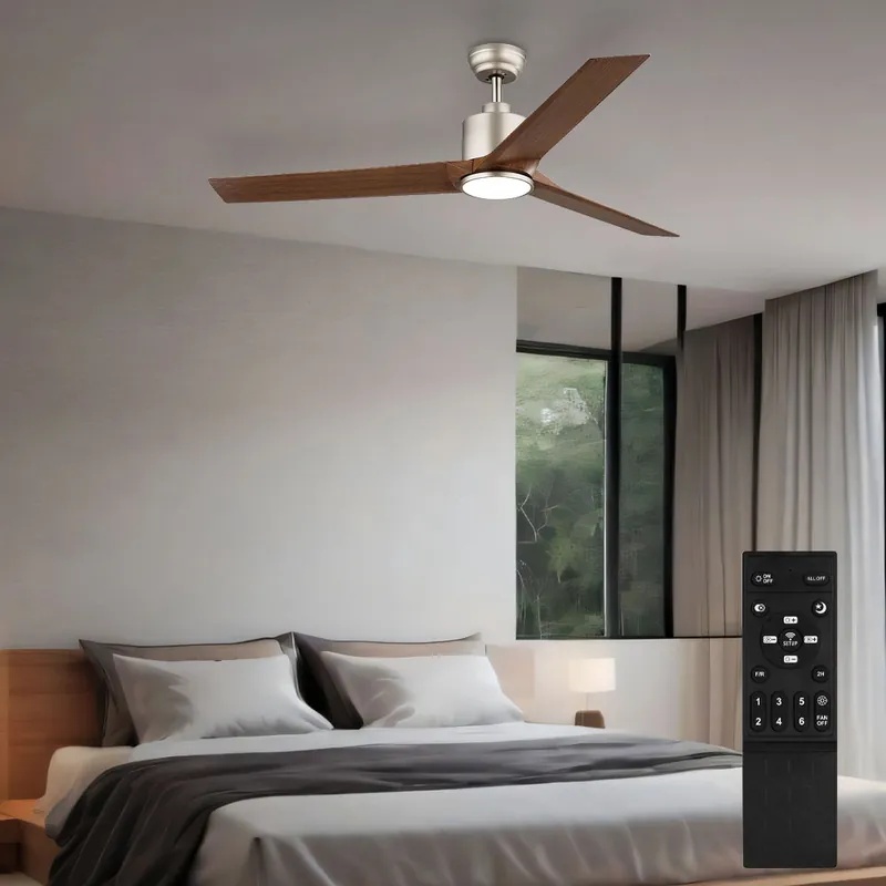 LED plafondventilator, rechts/links draaiend, afstandsbediening, D 148 cm Beperkte Voorraad