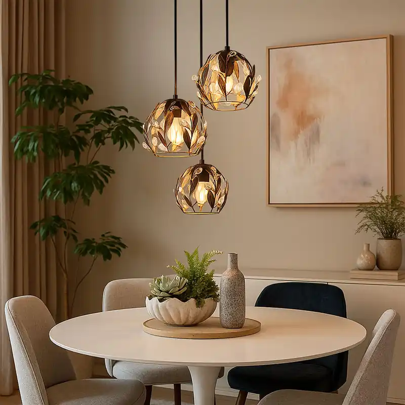 Hanglamp, metaal, zwart, goud, kristallen Direct Verzonden