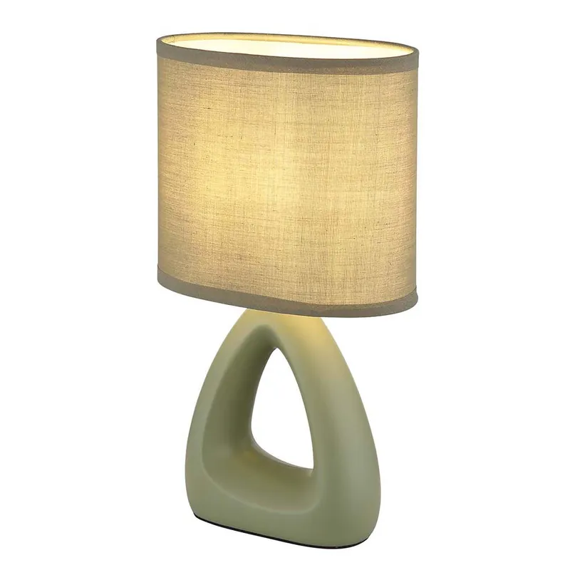 Tafellamp, keramisch textiel, groen, H 30 cm Dagaanbieding