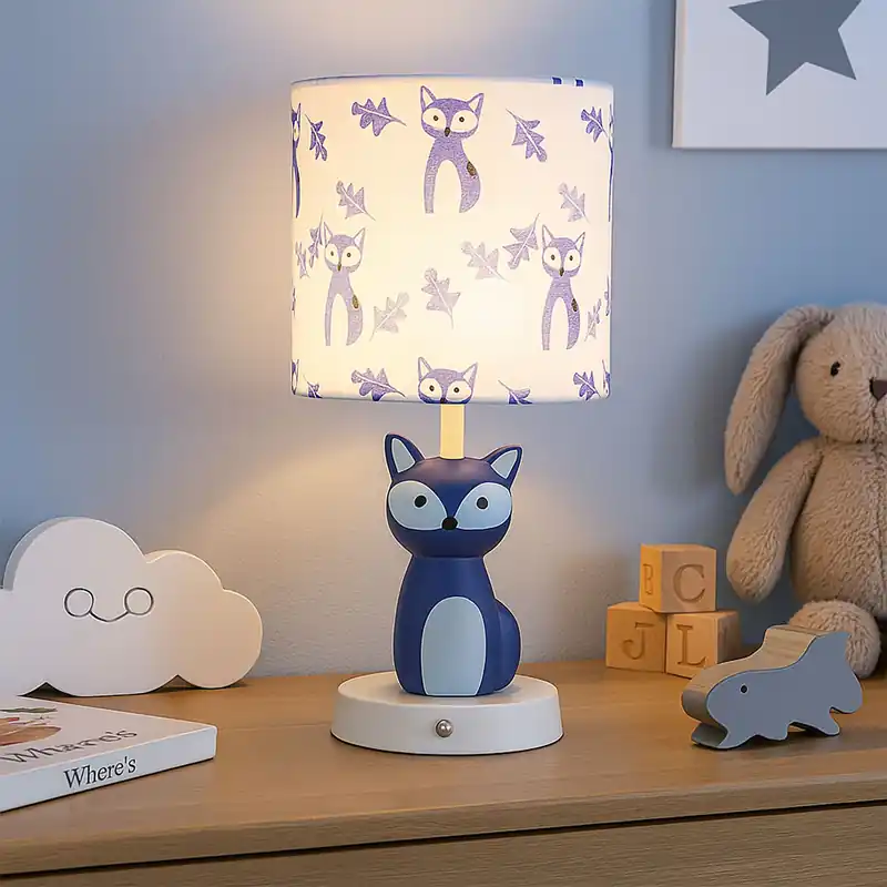 LED kindertafellamp, vosblauw, met touchdimmer, H 33,5 cm Exclusieve Aanbieding