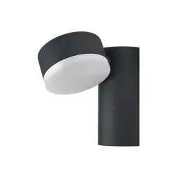 Speciale Aanbieding Ledvance LED Wandlamp Endura Stijl Spot Rond Donker Grijs 8W 440lm - 830 Warm Wit