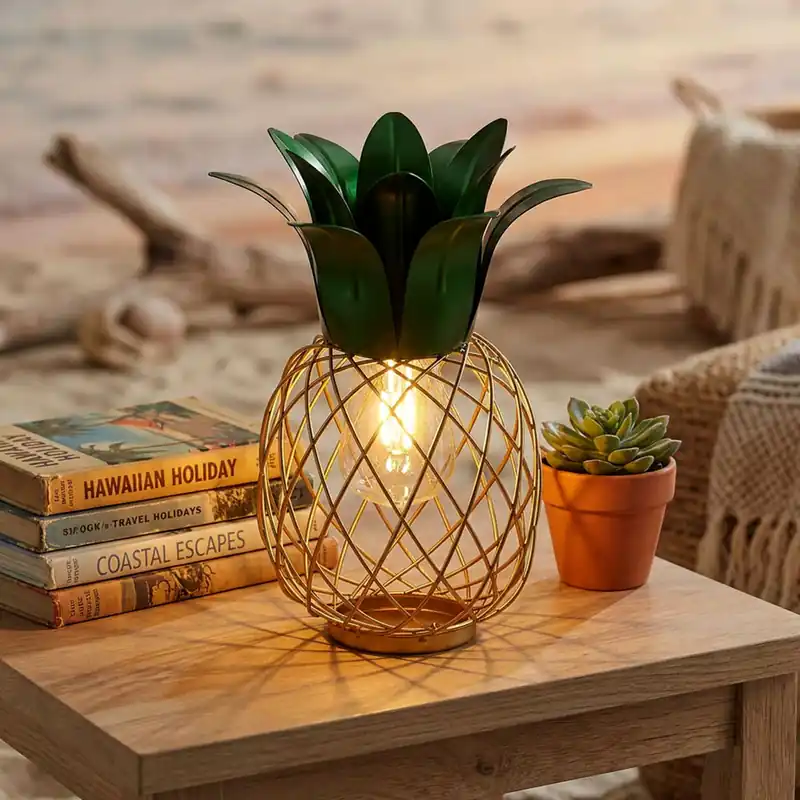 LED solarlamp, decoratief, ananas, IP44, H 28 cm Laatste Versie