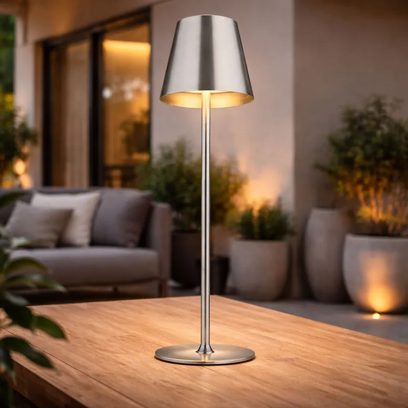 Superprijs LED tafellamp, zilver, touchdimmer, in hoogte verstelbaar, H 47 cm