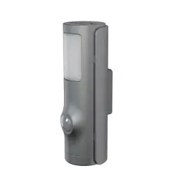 Op = Op Ledvance LED Nachtlamp Nightlux Torch Zilver 0.35W - 840 Koel Wit | Werkt op batterijen - Bewegings- en lichtsensor