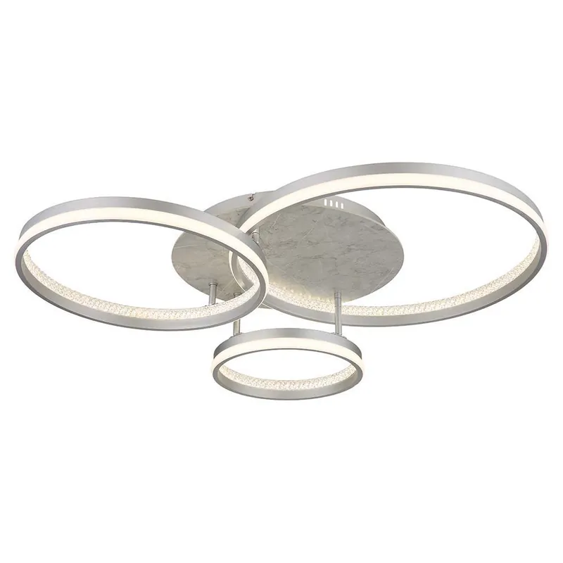 LED plafondlamp, zilver, dimbaar, afstandsbediening, L 85,5 cm Betrouwbaar