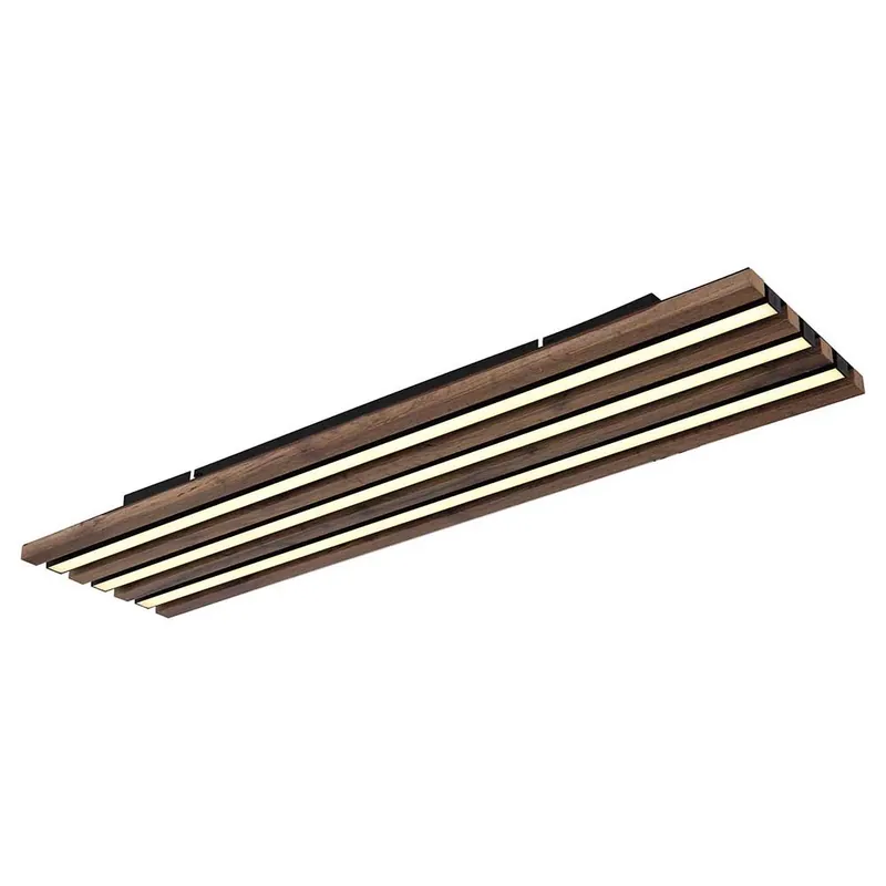LED plafondlamp, houtlook, bruin, L 80 cm Hoge Kwaliteit