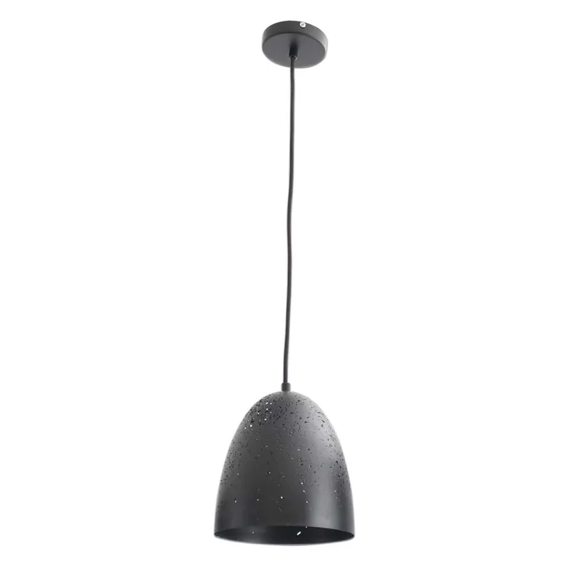 Hanglamp, metaal, hout, zwart, H 120 cm Koopje