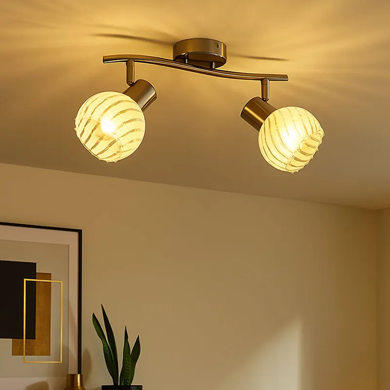 Plafondlamp, 2-vlam, verplaatsbare spots Seizoensaanbieding
