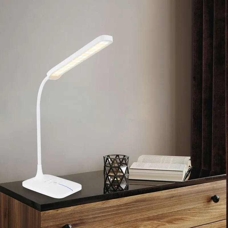 LED tafellamp wit, touchdimmer, verplaatsbare spot, H 69 cm Superprijs