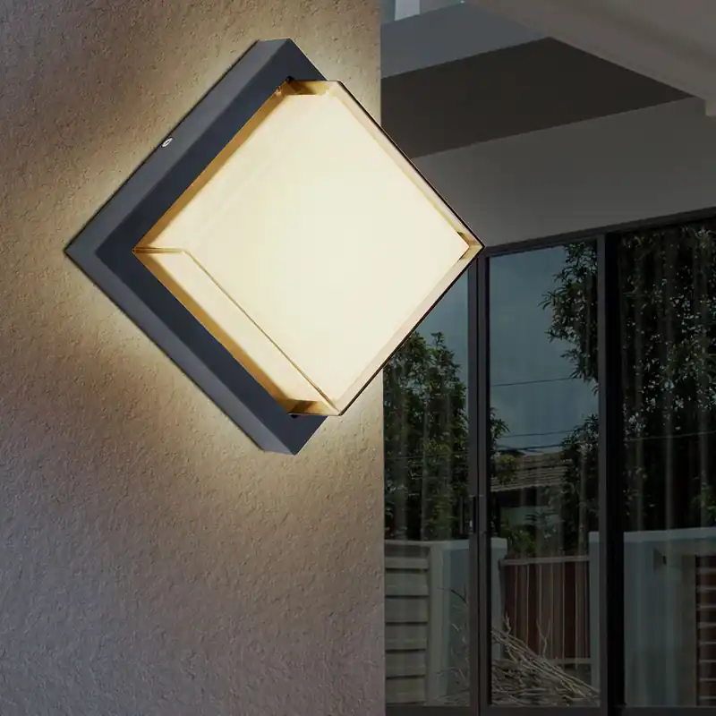 LED buitenlamp, wandlamp, ALU, antraciet, IP65 Voordeelprijs