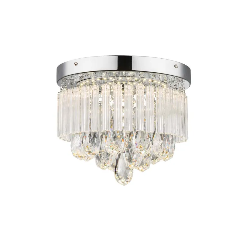LED plafondlamp, chroom, diameter 28 cm Op = Op