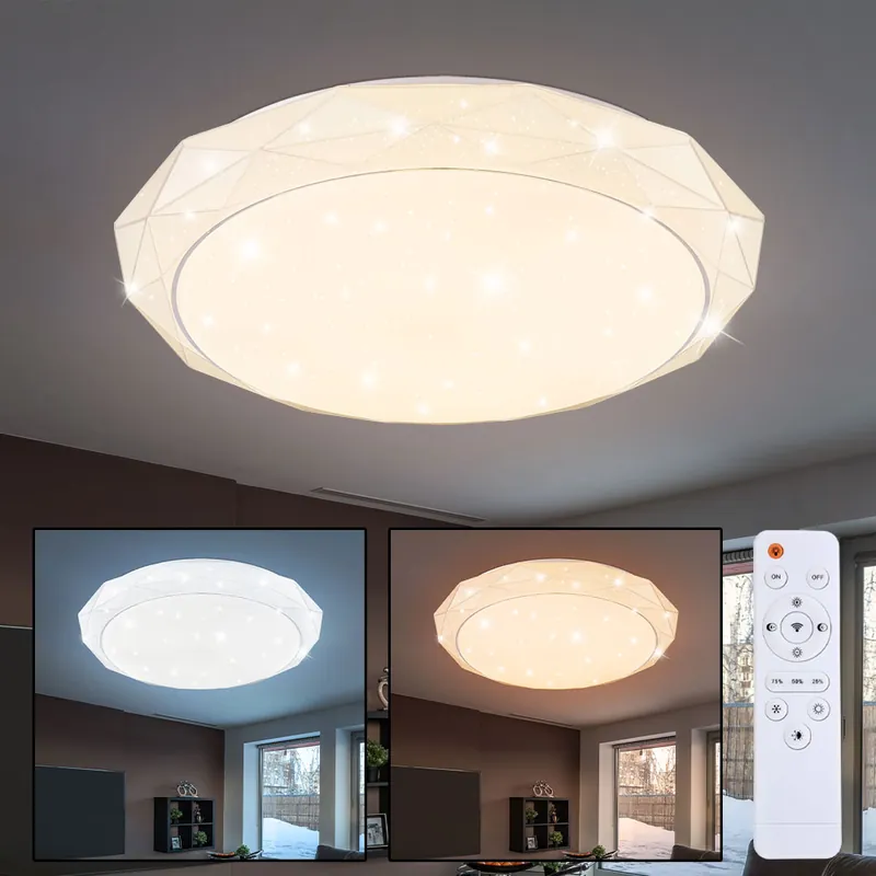 Flitsaanbieding LED plafondlamp, afstandsbediening, dimbaar, nachtlampje
