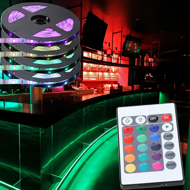Flitsaanbieding RGB LED-strip, transformator, voedingseenheid, IP44