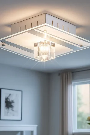 Bestseller Plafondlamp DIAMANTIS van spiegelglas en metaal