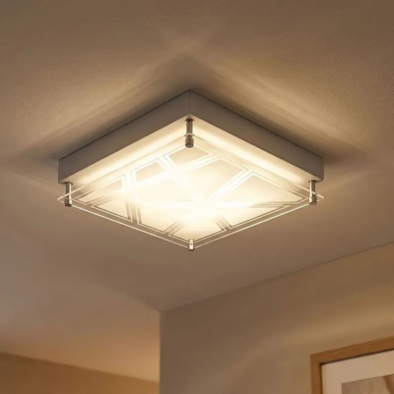 LED plafondlamp, metaal, monsterkap, zilver, L 25 cm Betrouwbaar