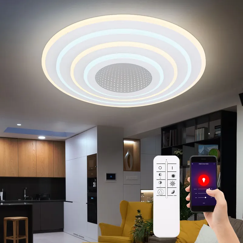 Favoriet LED plafondlamp, afstandsbediening, dimbaar, app-bediening