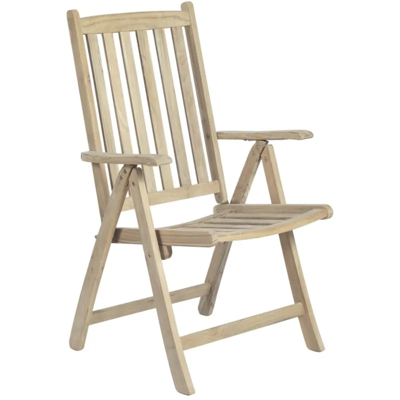 SOLO teak stoel met hoge rugleuning, 5-voudig verstelbaar Gratis Verzending