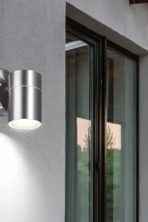 Wandlamp, downlight, roestvrij staal, hoogte 11 cm Koop Online