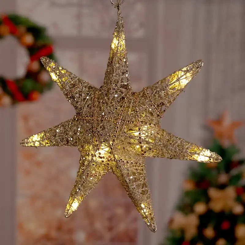 Op = Op LED kerstster, decoratieve hanglamp, hoogte 30 cm