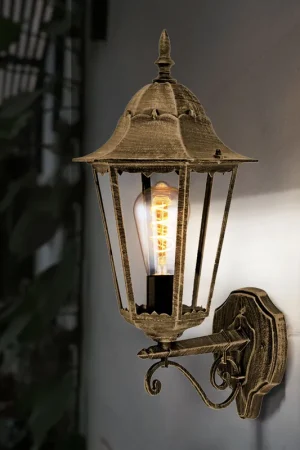 Wandlamp, gegoten aluminium brons, H 51cm Shop Nu