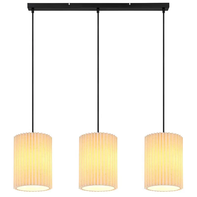 Hanglamp, metaal, natuurlijk textiel, L 85 cm Koop Vandaag