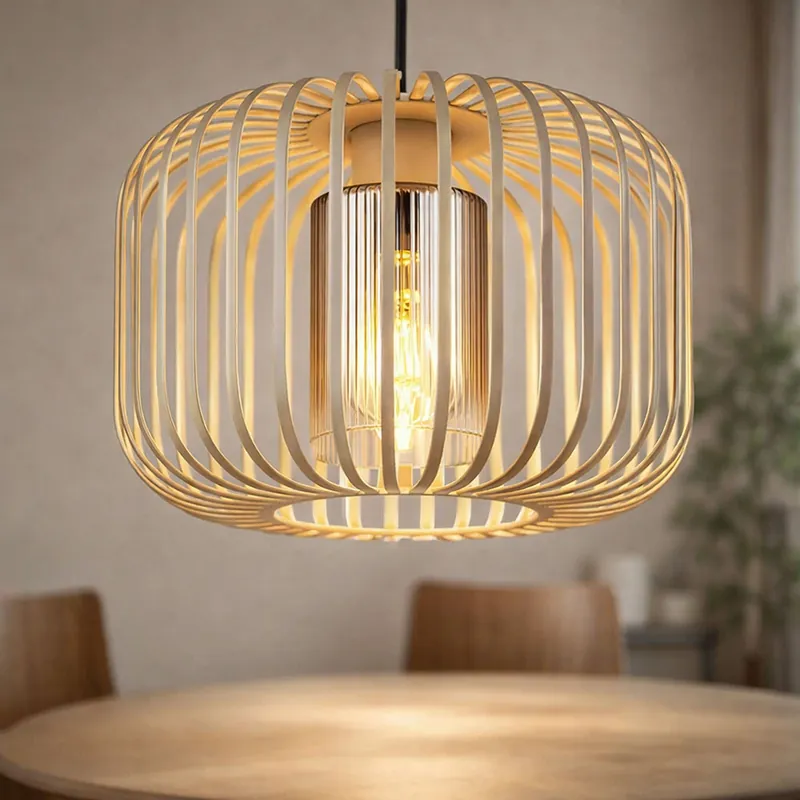 Hanglamp, metaal, rookkleurig glas, H 120 cm Must-Have