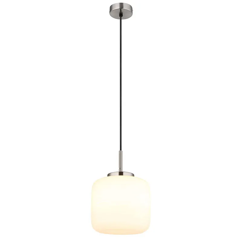 Snelle Levering Hanglamp, metaal, glas, H 130 cm