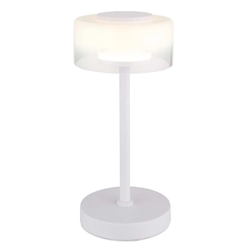 Favoriet LED tafellamp, metaal glas wit, H 32,5 cm