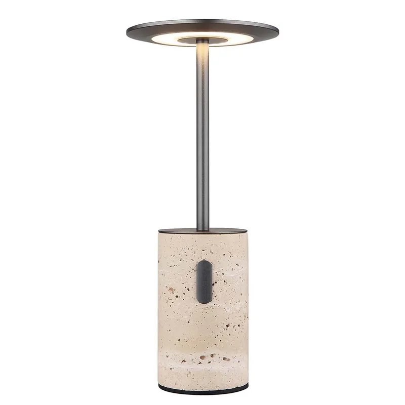 Exclusieve Aanbieding LED tafellamp, aluminium marmer, touch dimmer, H 27,6 cm