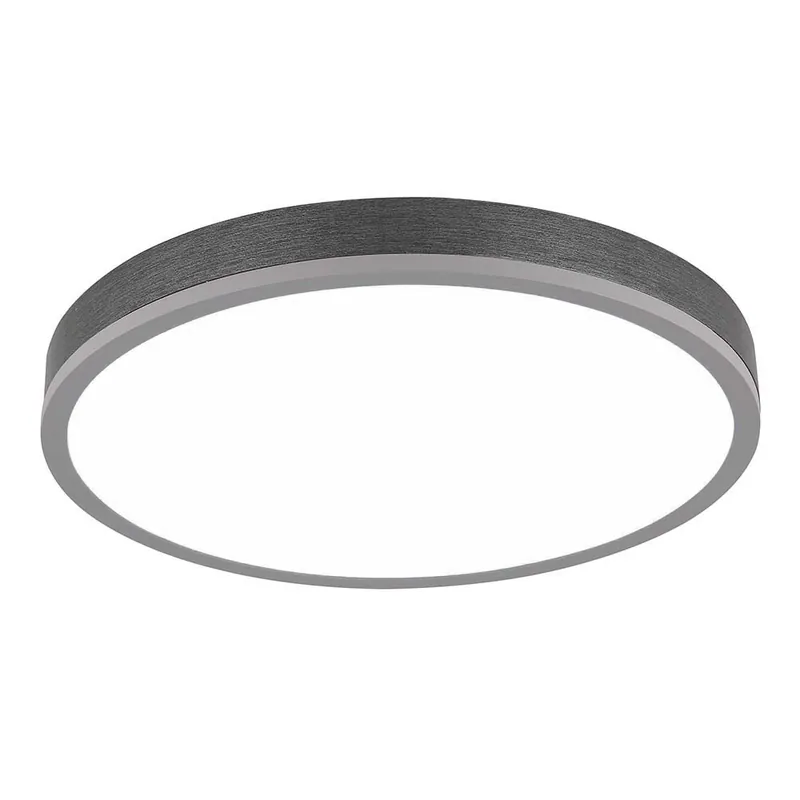 LED plafondlamp, hout, aluminium, grijs, D 45 cm Beste Prijs