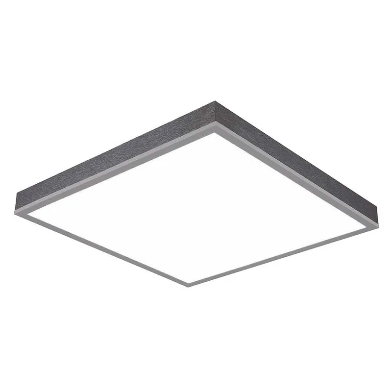 LED plafondlamp, hoekig, grijs opaal, L 45 cm Koop Vandaag