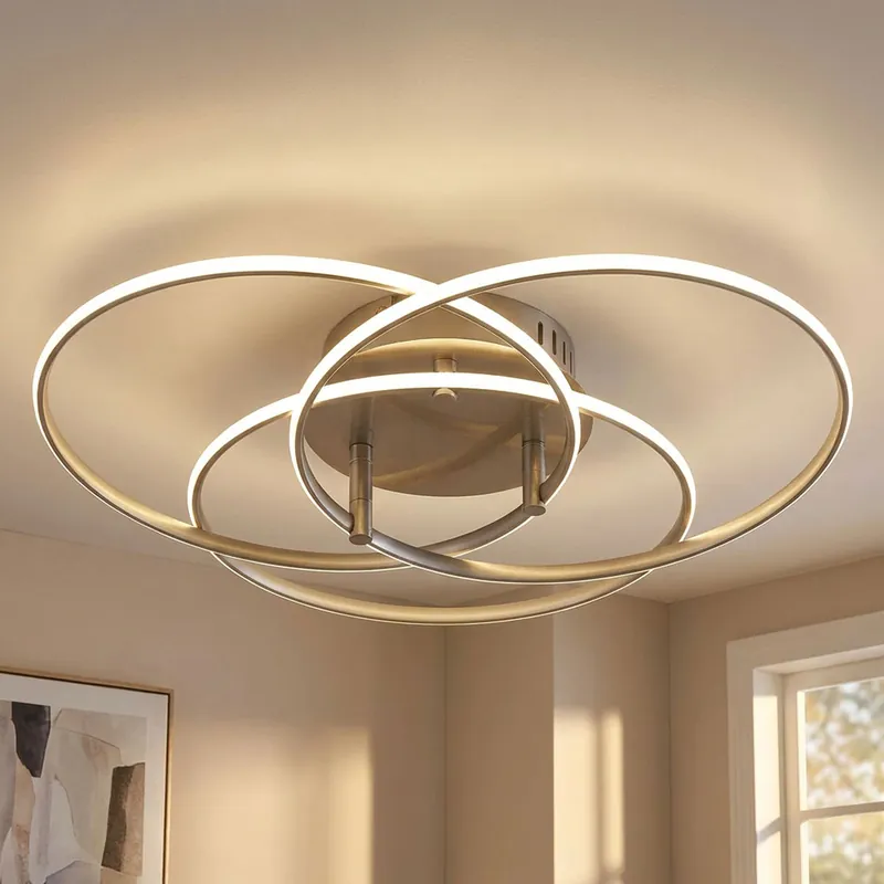 Voordeelprijs LED plafondlamp, aluminium, zilver, neutraal wit, D 45,6 cm