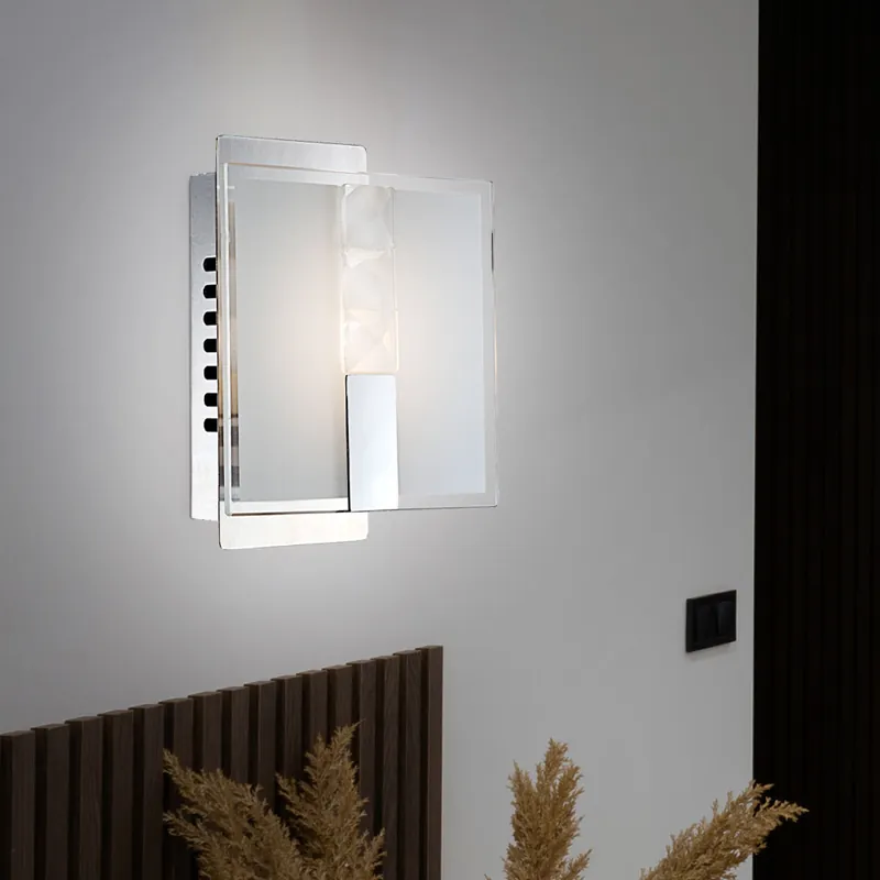 LED wandlamp van chroom en glas Beste Prijs