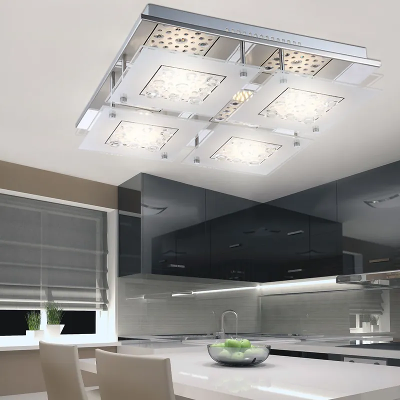 LED plafondlamp van chroom met glaskristallen LOUISE Goedkoop