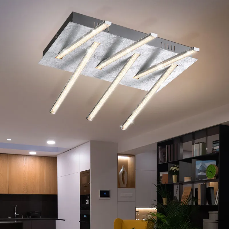 Populair LED plafondlamp, kristallen, H 12 cm