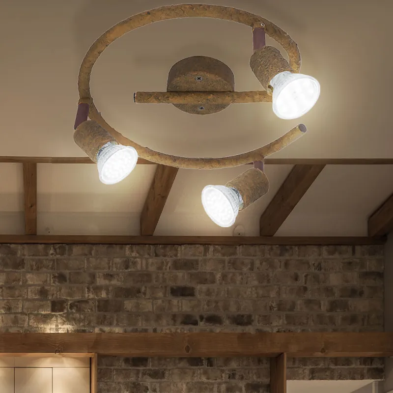 Bestel Nu Plafondlamp, rond, LED, roestkleurig