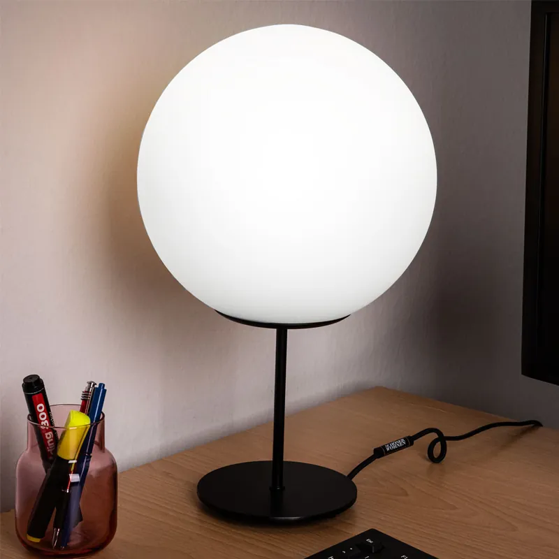 Tafellamp, metaal glas, H 41,5 cm Exclusieve Aanbieding