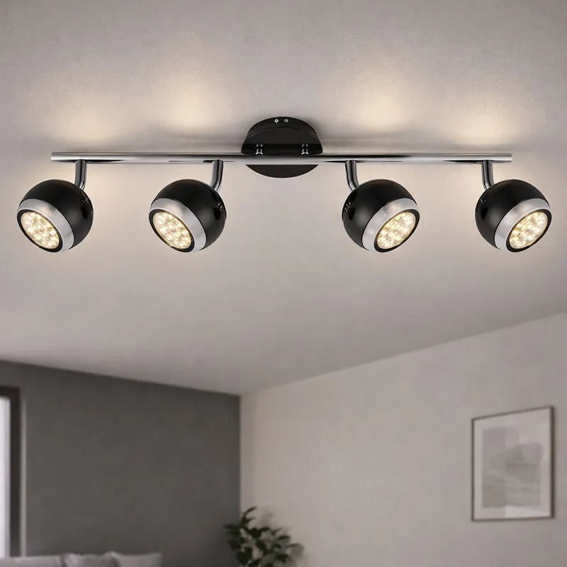 Plafondlamp, verstelbare spot, chroom, lengte 55 cm Uitverkoop