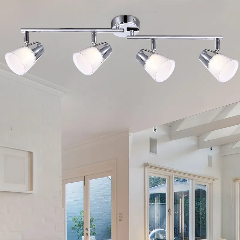 LED plafondlamp, armen en spot beweegbaar, L 60 cm, TIEKA Exclusieve Aanbieding